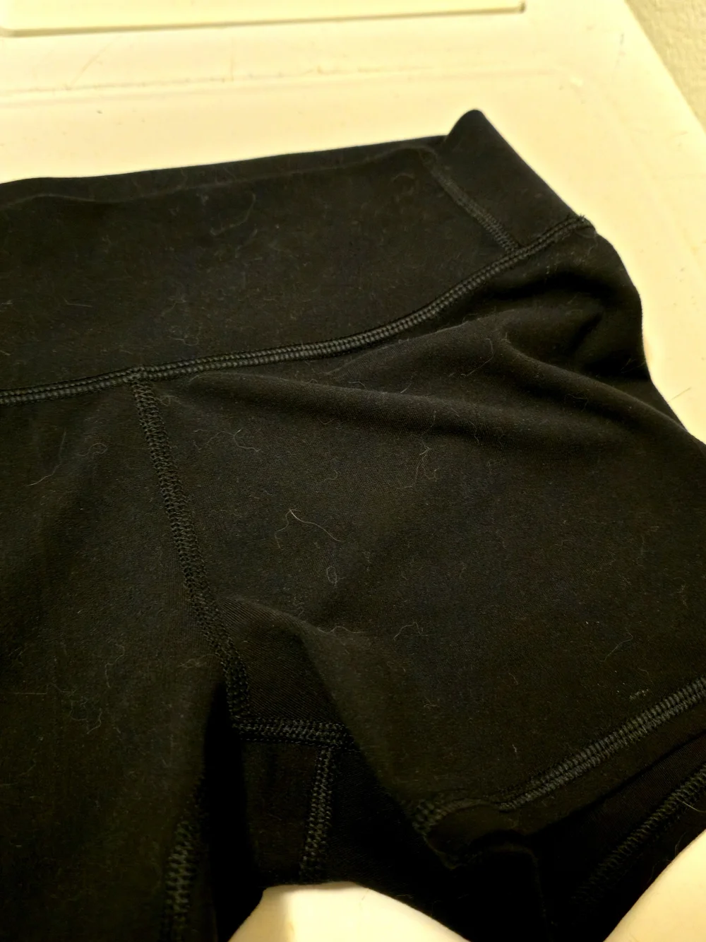 Girls High-Waist Black Athletic Shorts